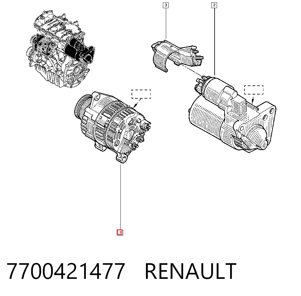 7700421477 Renault (RVI) Авто генератор