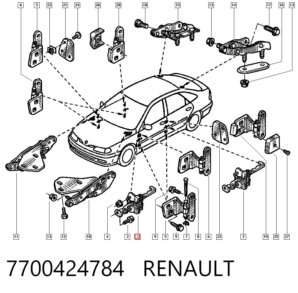 Обмежувач відкриття дверей, передній 6032Z30 Polcar