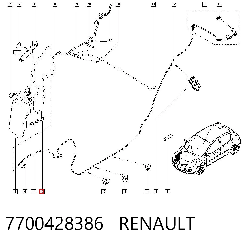 7700428386 Renault (RVI) Мотор омивача