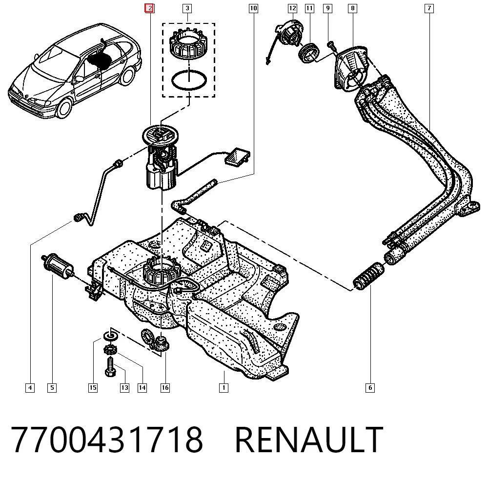 7700431718 Renault (RVI) Електробензонасос