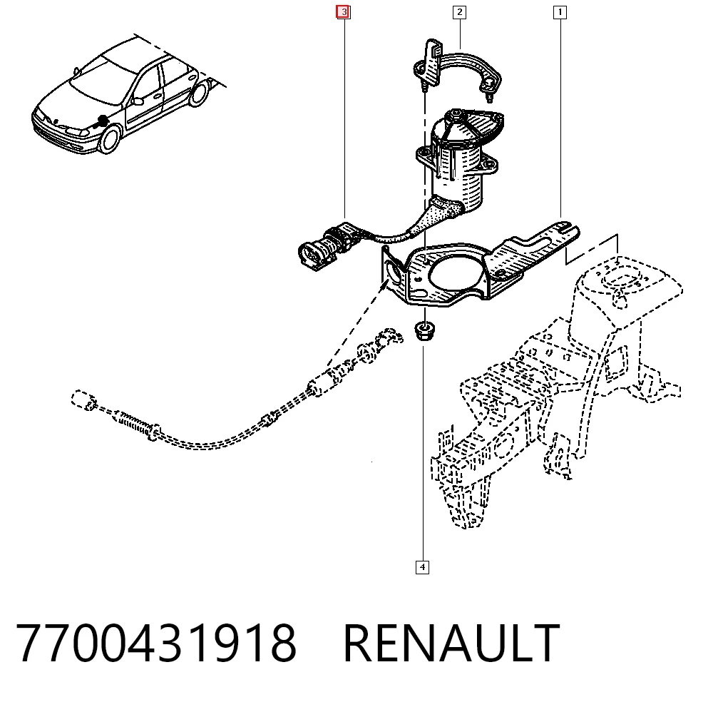 7700431918 Renault (RVI) Датчик положення педалі акселератора (газу)