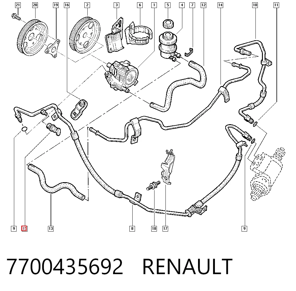 7700435692 Renault (RVI) Датчик насосу гідропідсилювача