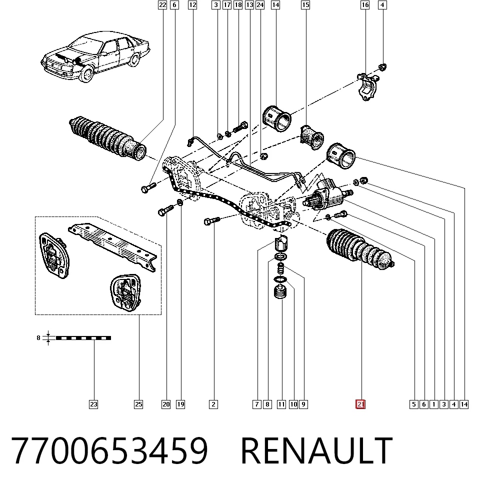 Пильник рульової на Renault 11 5 dr BC37
