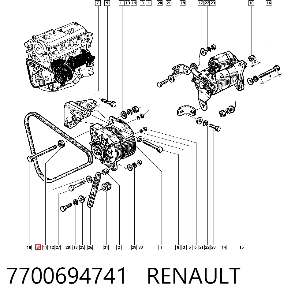 Клиновий ремінь Hutchinson AV119LA1030 ціна, від 4.17 USD