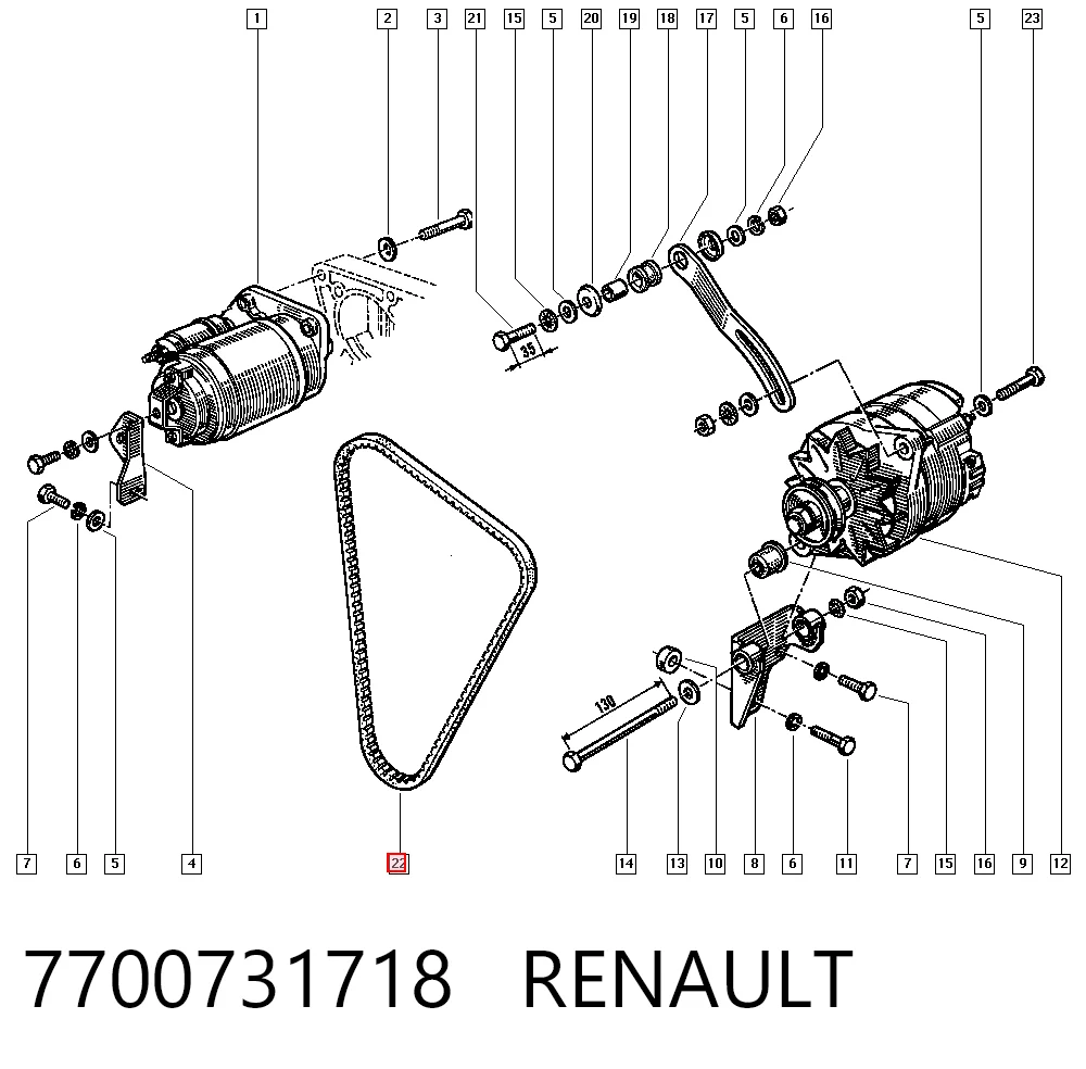 A0059977892 Mercedes Поліклиновий ремінь