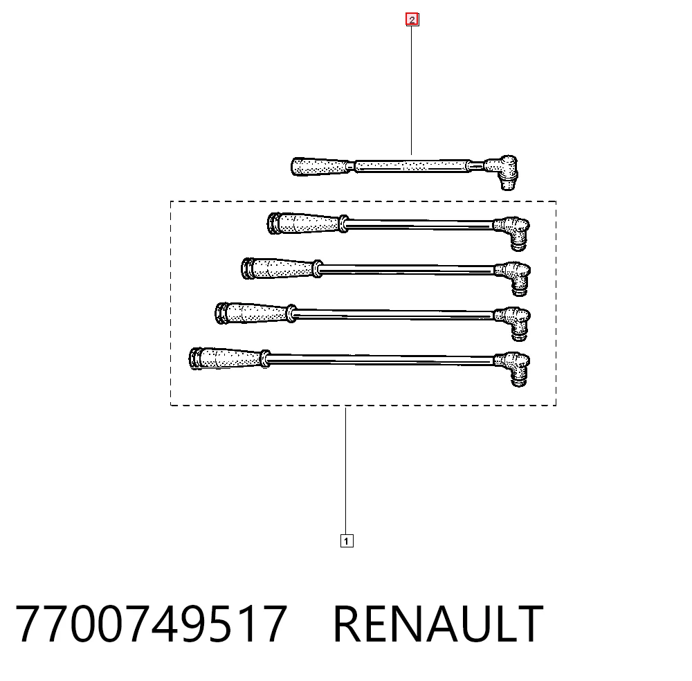 Купити Високовольтні дроти Renault 19 I B53, C53