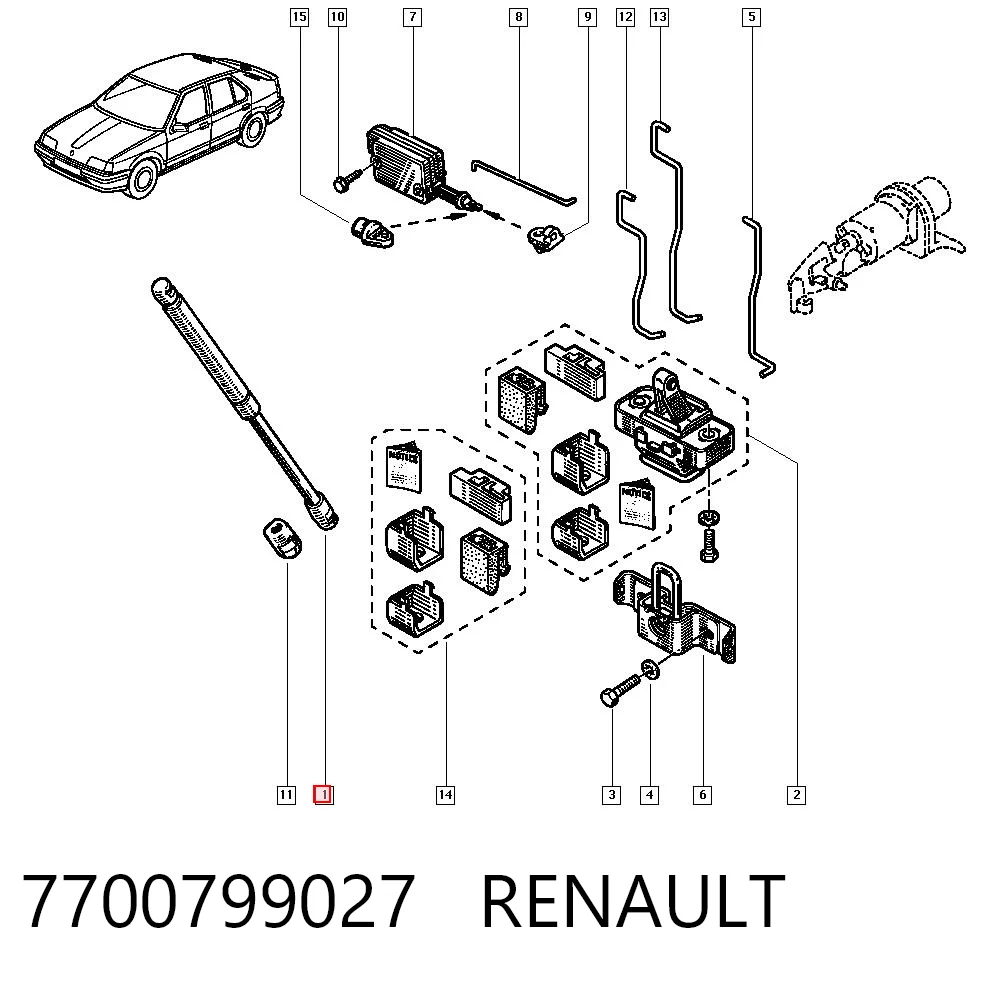 430719025500 Magneti Marelli Амортизатор кришки багажника / двері 3/5-ї задньої