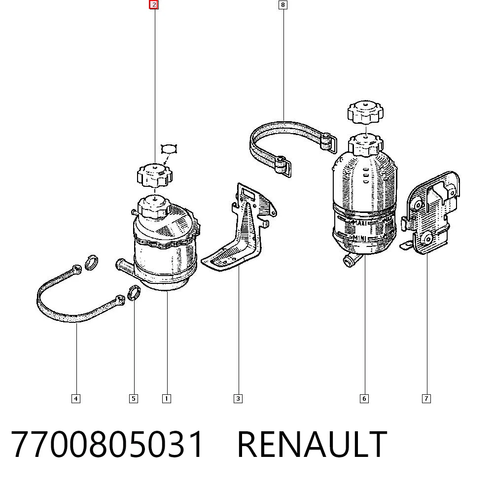 7700805031 Renault (RVI) Пробка розширювального бачка