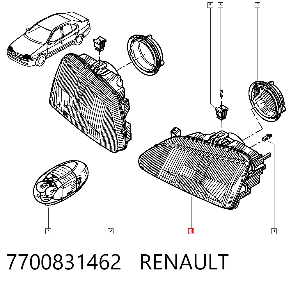  Фара ліва Renault Megane 