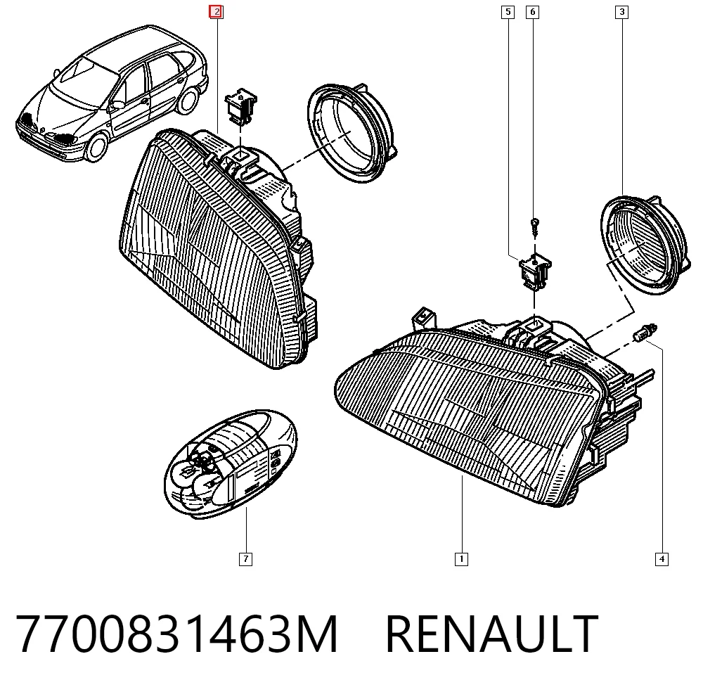 Купити Фара права Renault Megane SCENIC JA0, JA1