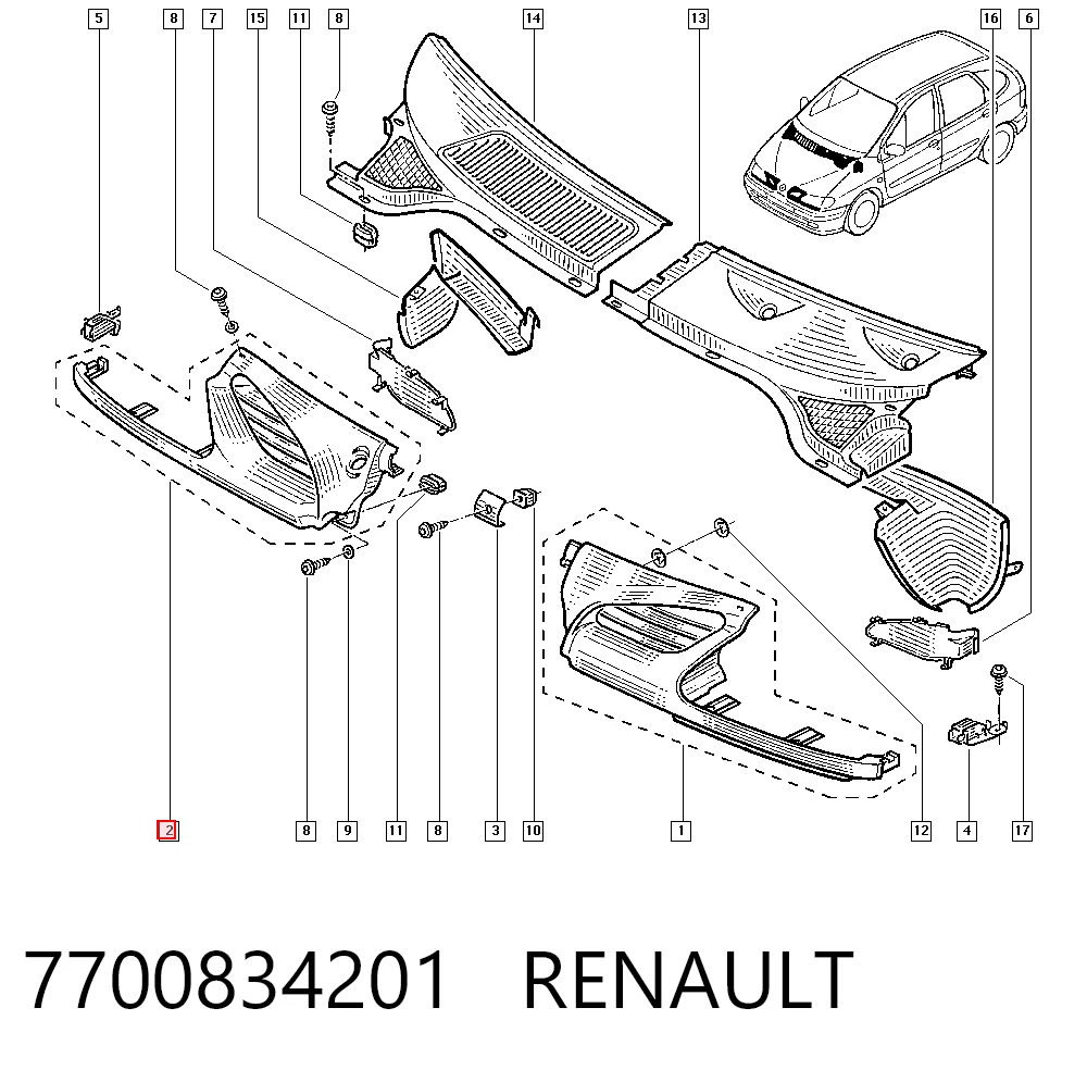 Решітка радіатора права KH6037992 Starline