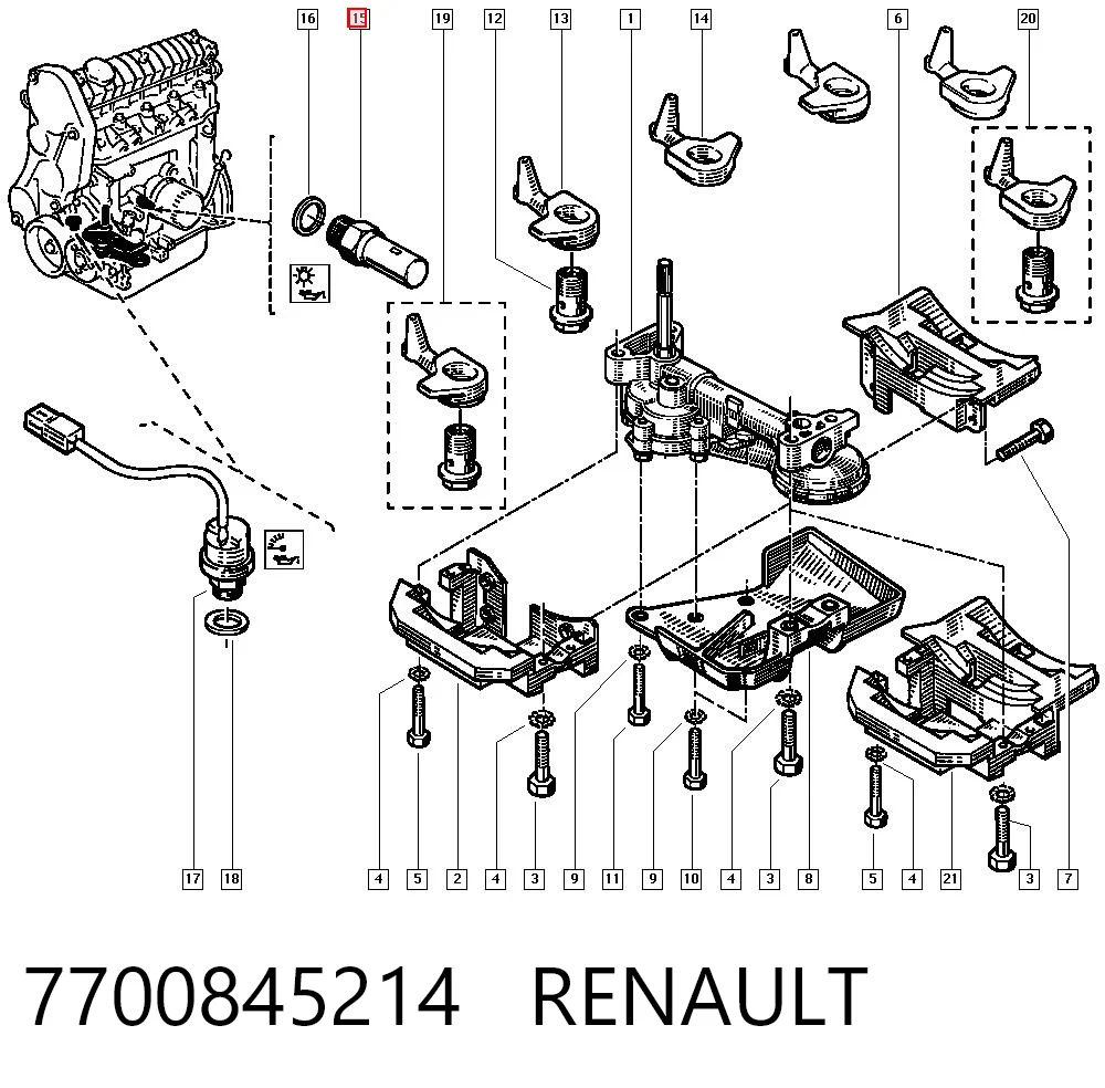 Манометри (показник тиску масла) Renault Clio I хетчбек (BC57, 5357) (1990 - 1998) ціна, від 12.51 USD