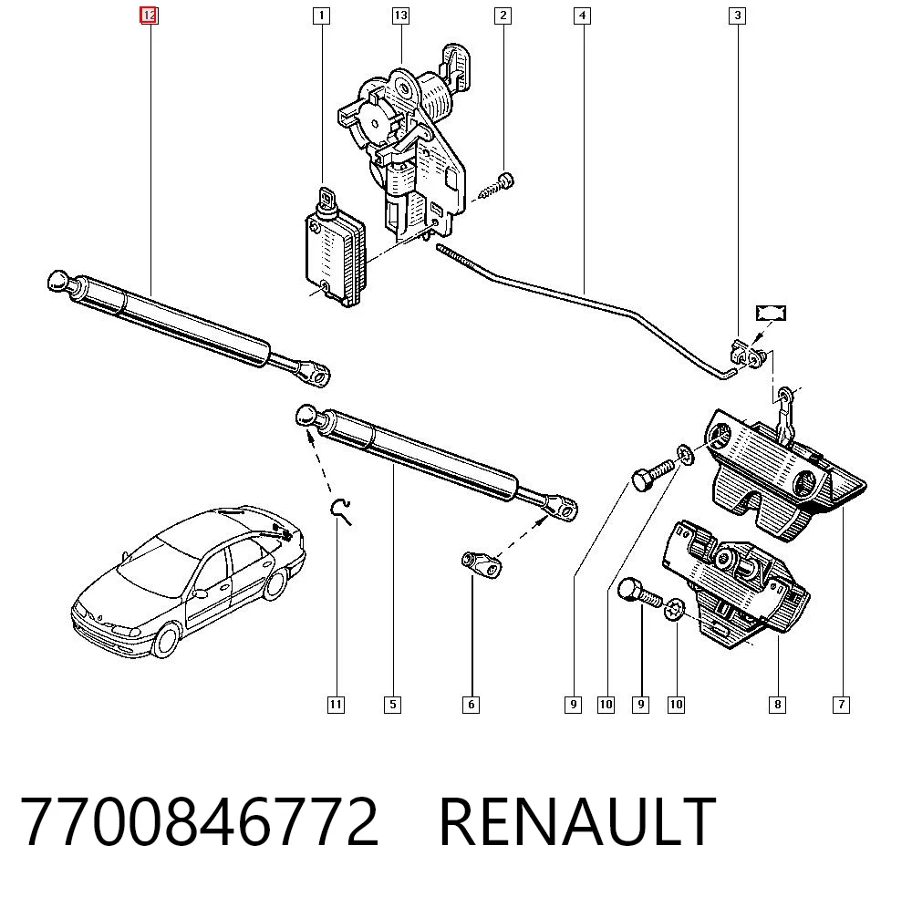 Амортизатор багажника 430719054300 Magneti Marelli