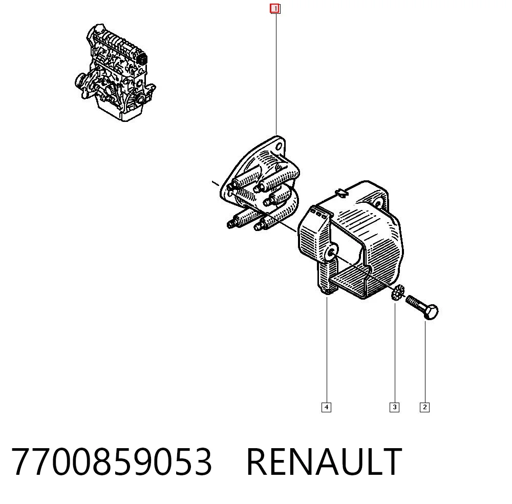 Кришка трамблеру Renault Laguna 1