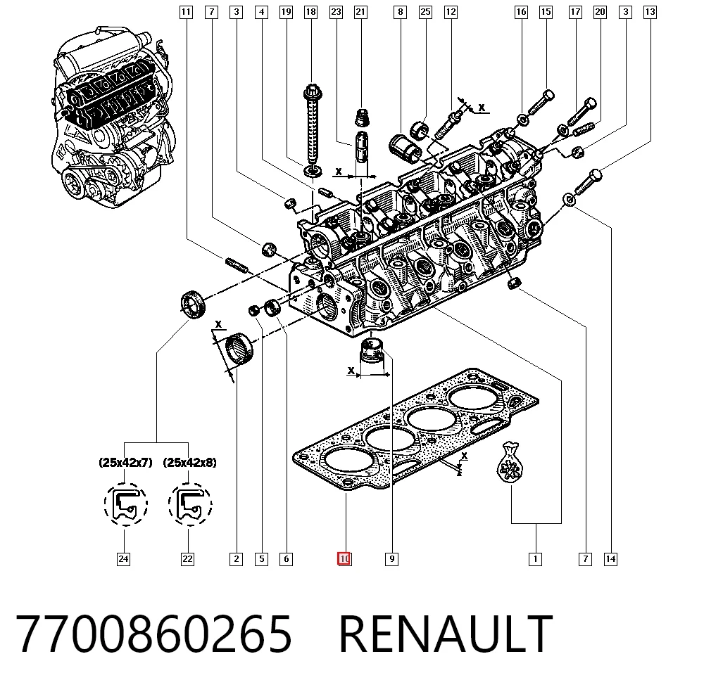Купити 4402947 Opel Прокладка ГБЦ