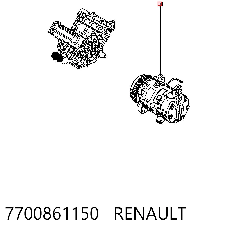 7700861150 Renault (RVI) Компресор холодоагенту