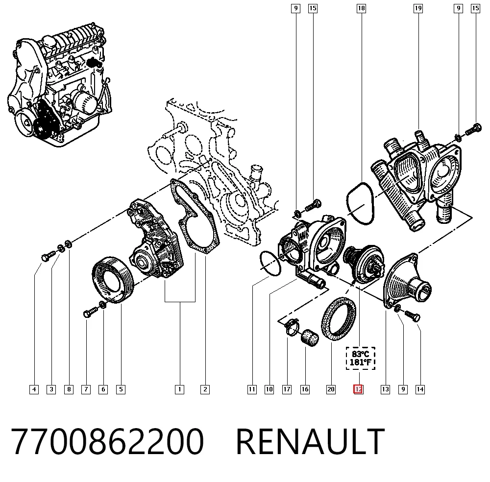 3470390 Volvo Авто термостат