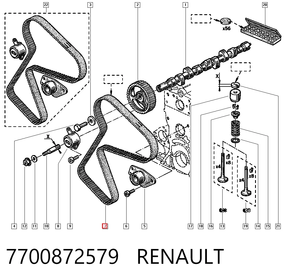 Зубчастий ремінь Renault Clio I хетчбек (BC57, 5357) (1990 - 1998) ціна, від 18.89 USD