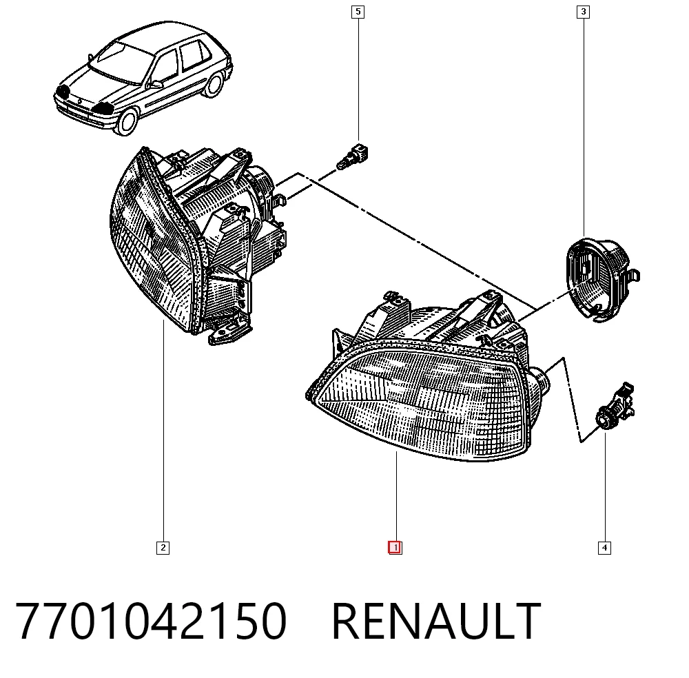 Фари на Renault Clio I BC57, 5357