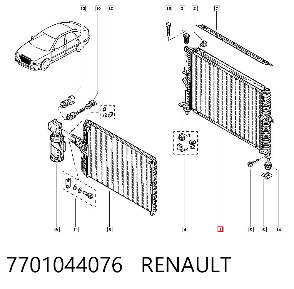 Купити 603208A8 Polcar Радіатор двигуна