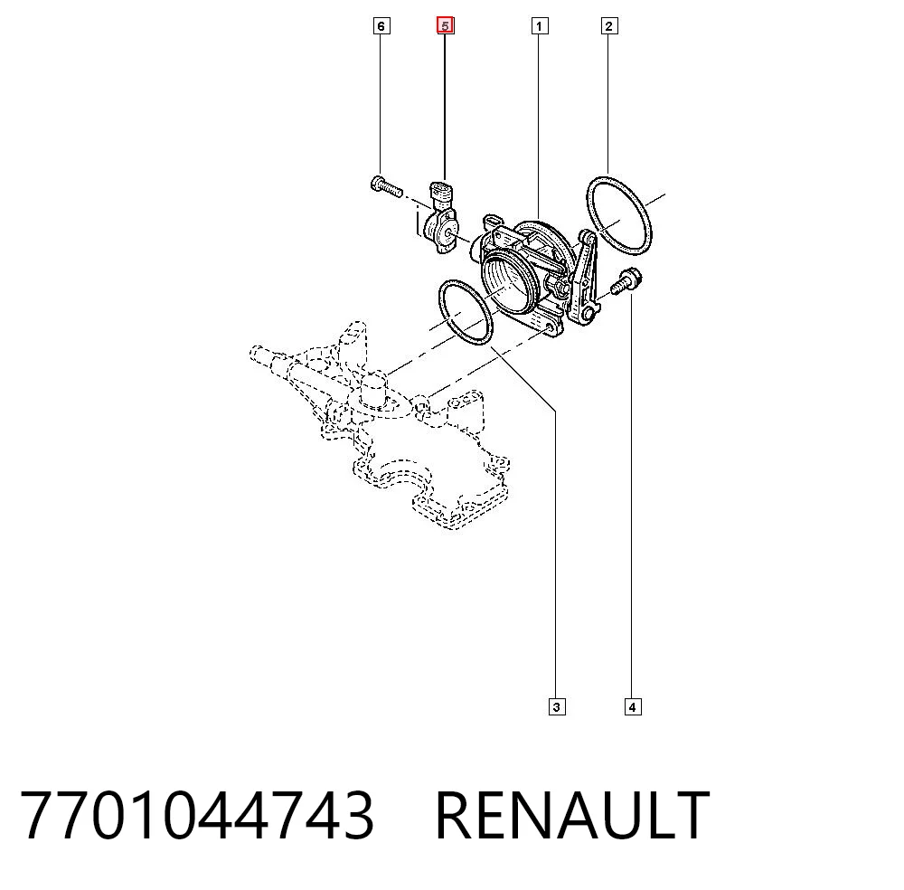 7701044743 Renault (RVI) Датчик положення дросельної заслінки (потенціометр)