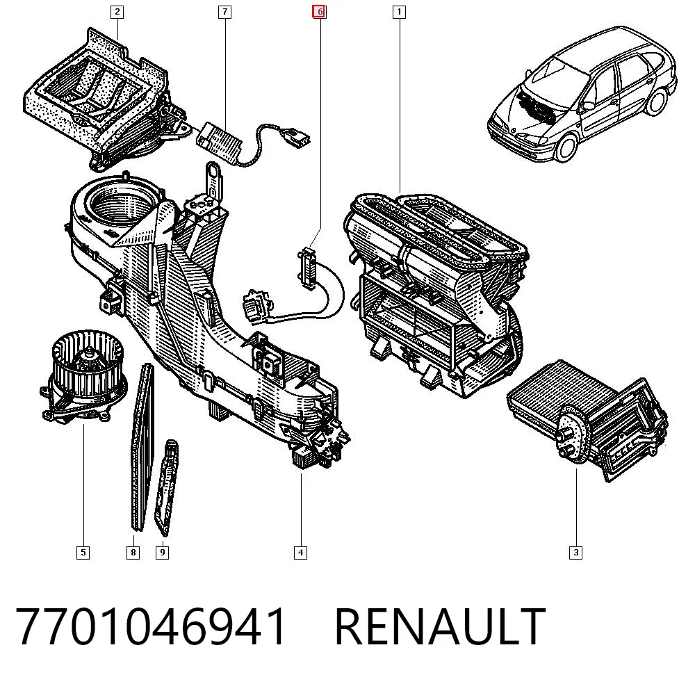 7701046941 Renault (RVI) Регулятор оборотів пічки