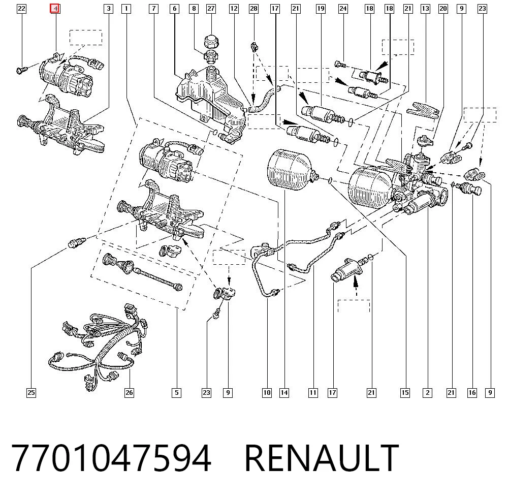 7701047594 Renault (RVI) Насос блока перемикання передач