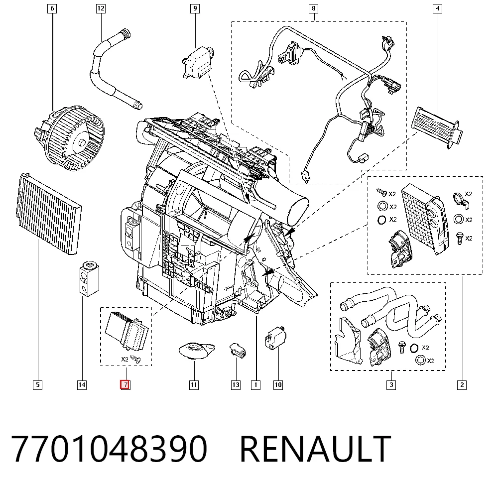 7701048390 Renault (RVI) Регулятор оборотів пічки