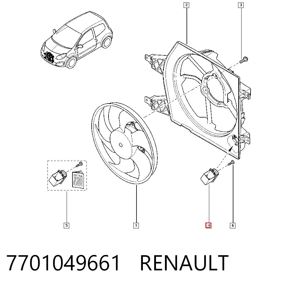 7701049661 Renault (RVI) Регулятор оборотів вентилятора охолодження, блок управління