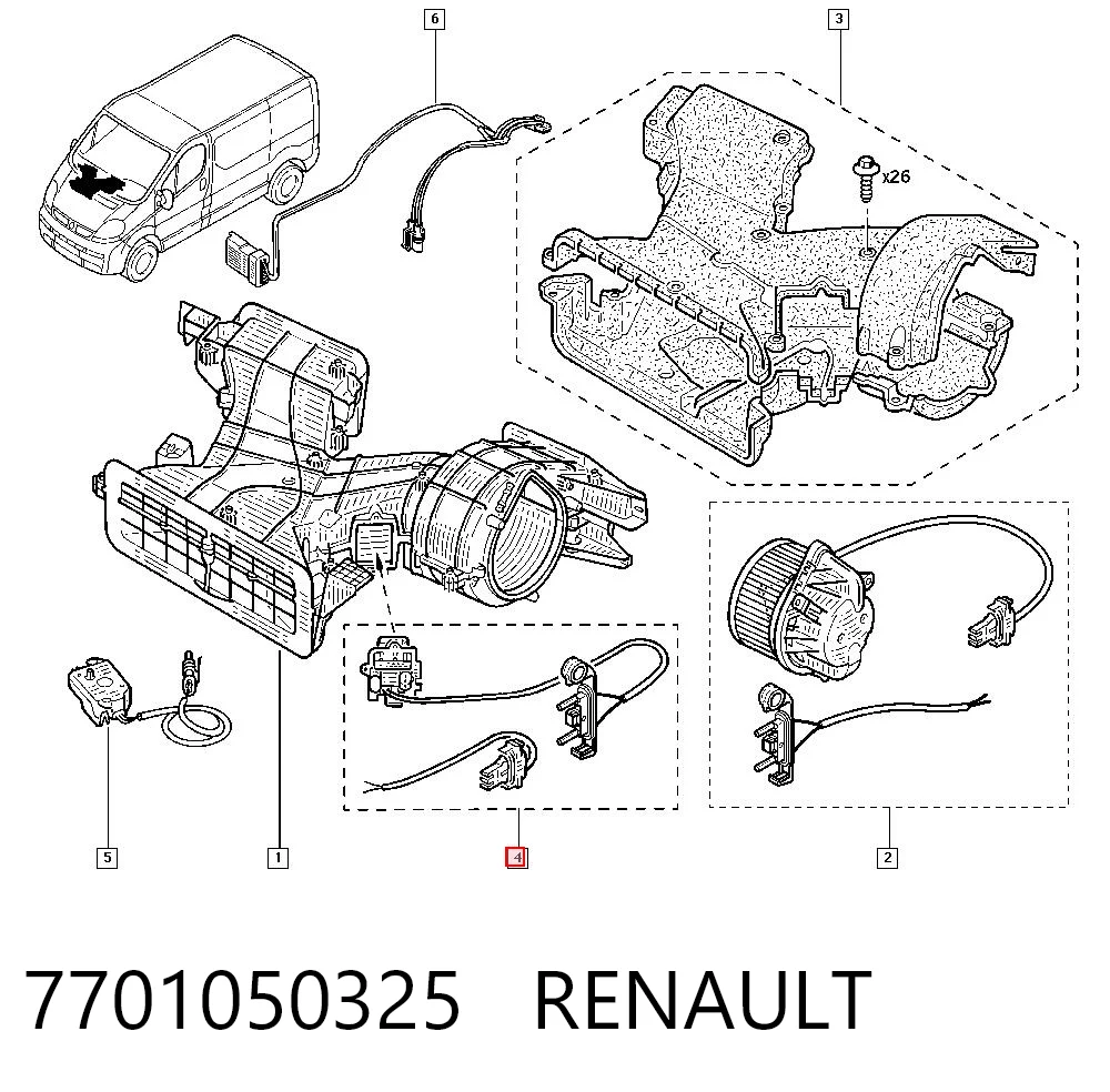 7701050325 Renault (RVI) Регулятор оборотів пічки