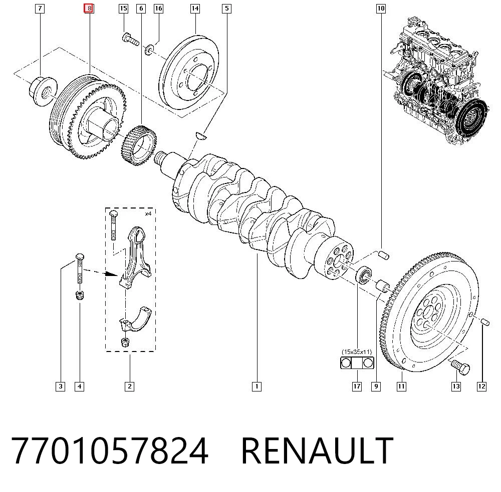 7701057824 Renault (RVI)