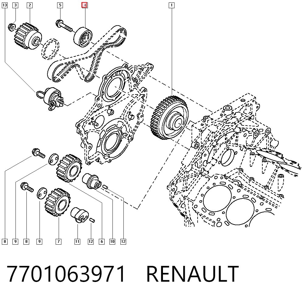 Ролик натягувач на Renault Espace IV JK0