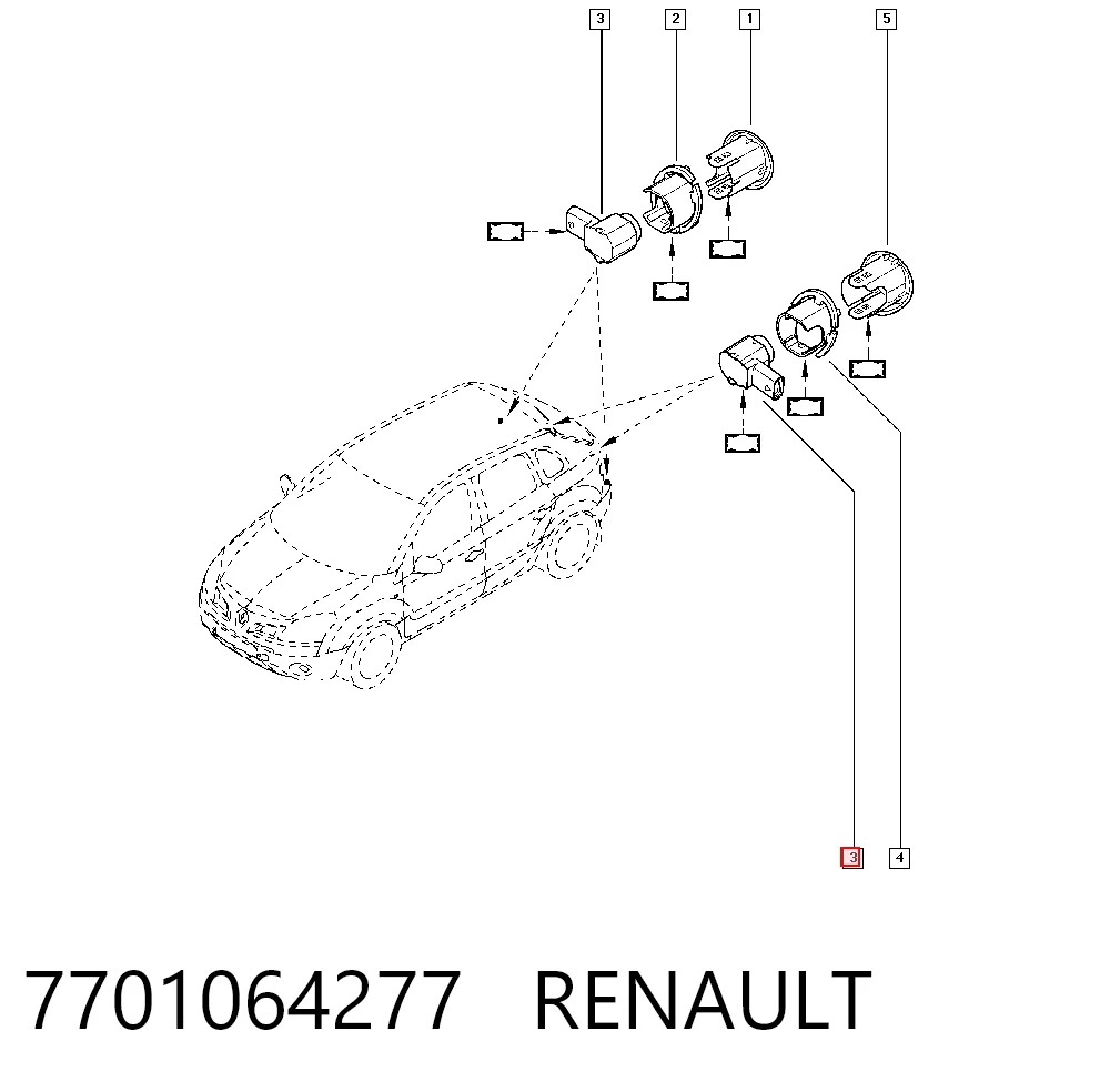 70699088 HB Autoelektrik Датчик сигналізації паркування (парктронік), передній