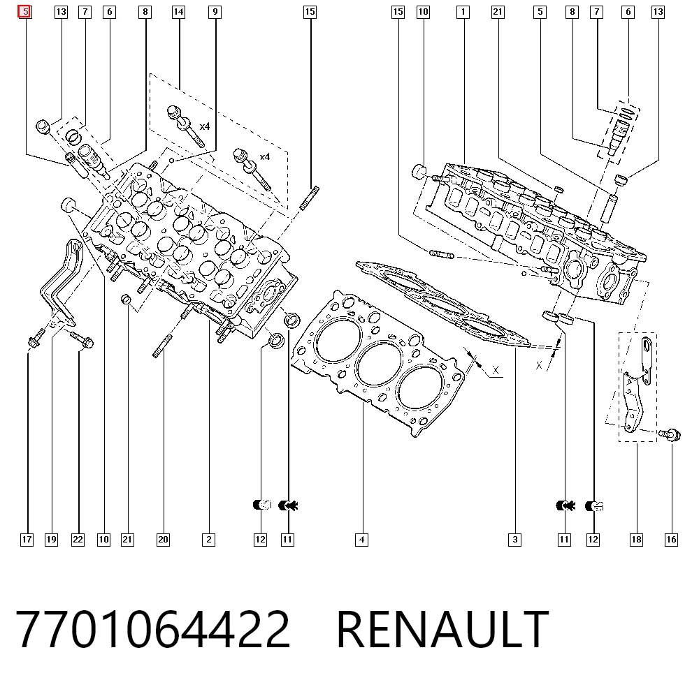  Направляюча клапанів Renault Vel Satis 
