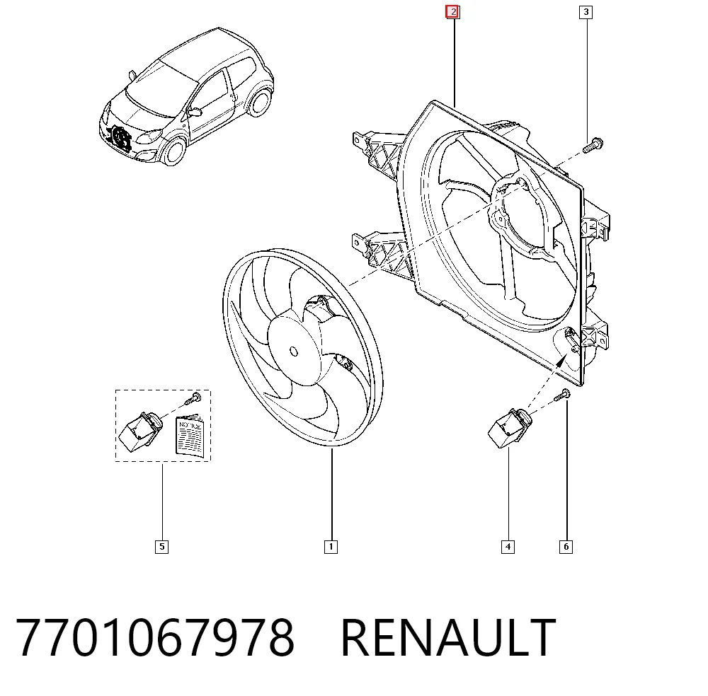 Вентилятор охолодження Renault Clio III