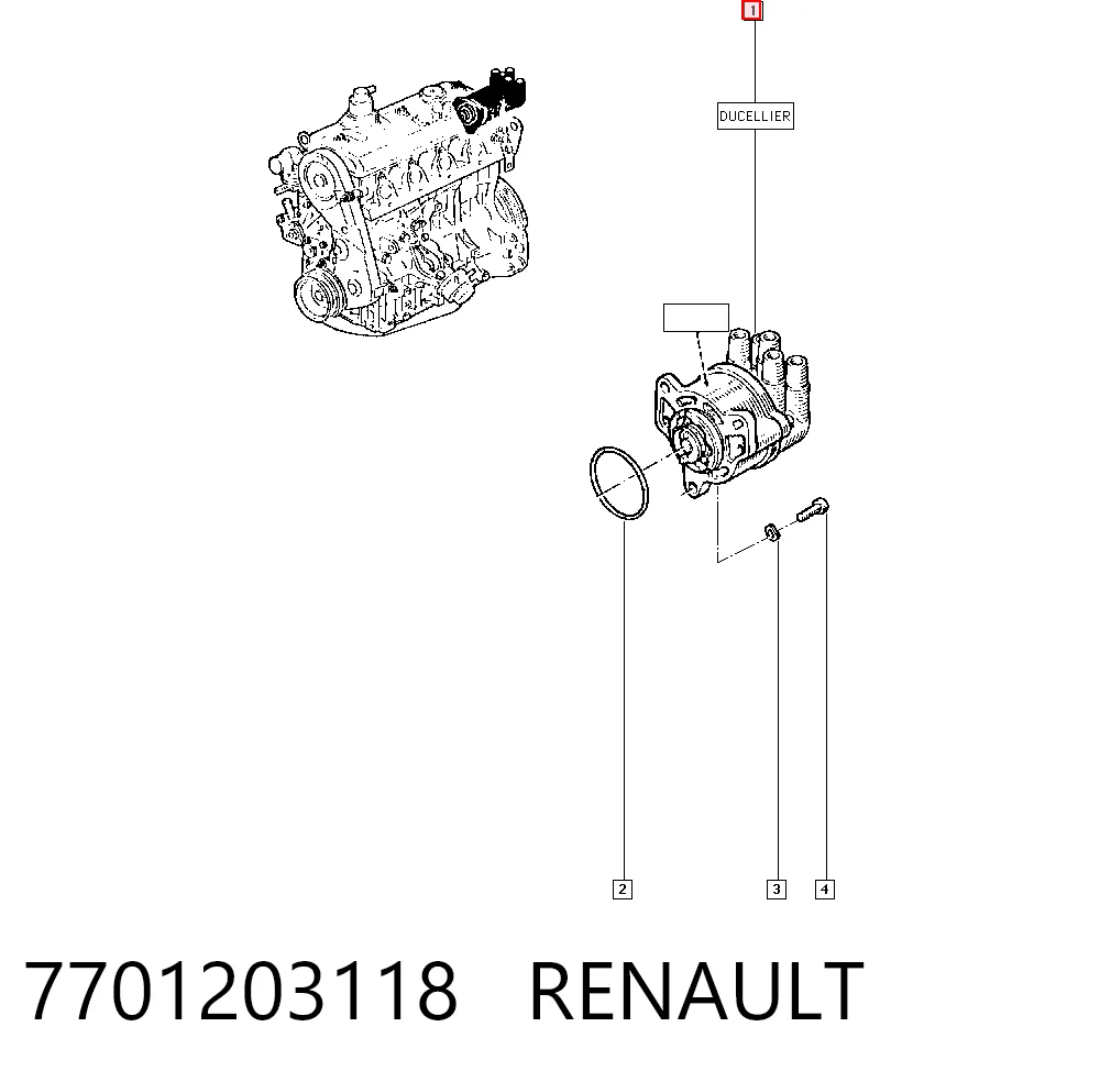  Кришка трамблеру Renault 25 