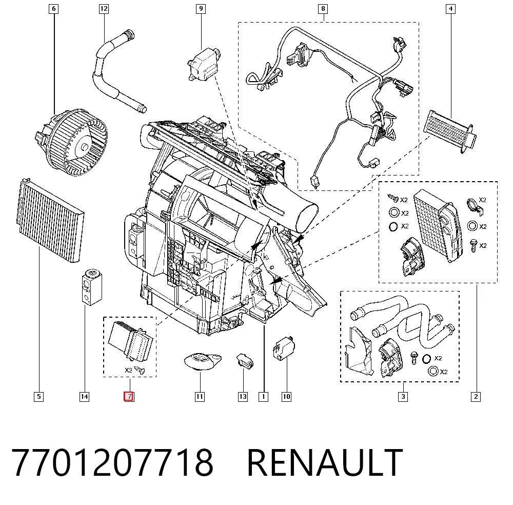 7701207718 Renault (RVI) Регулятор оборотів пічки