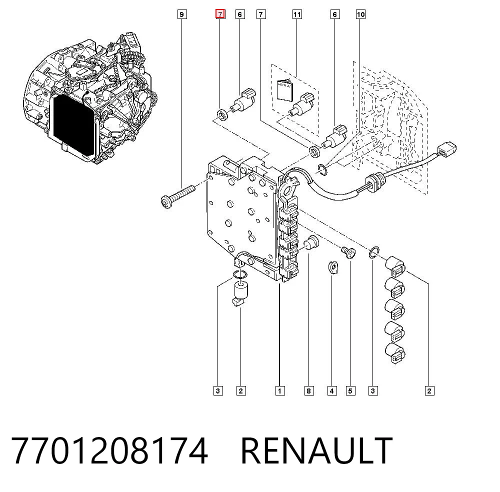 7701208174 Renault (RVI) Соленоїд автоматичної коробки передач