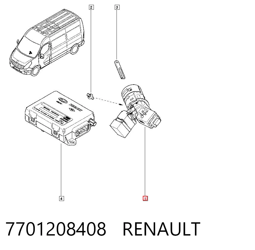 7701208408 Renault (RVI) Замок запалювання
