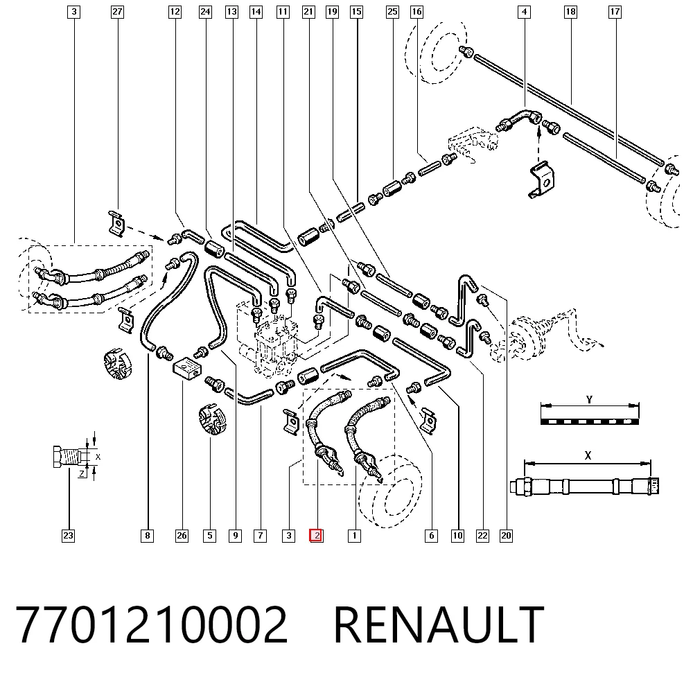 Гальмівні шланги передні 4405654 Opel