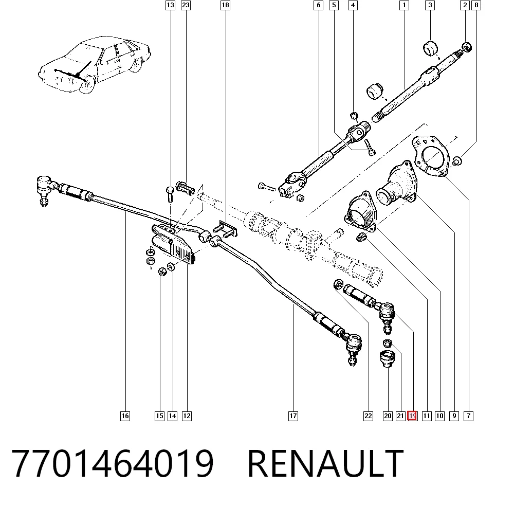 Купити Рульовий наконечник Renault 21  L48