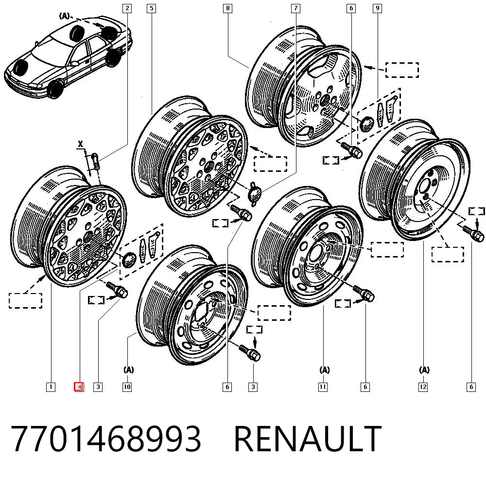 7701468993 Renault (RVI)