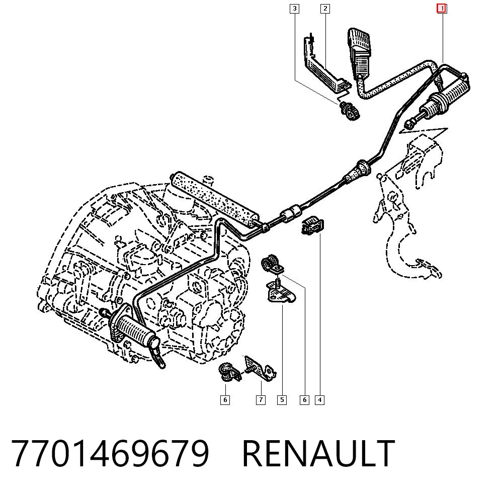Циліндр зчеплення, головний Renault Laguna 1 B56, 556