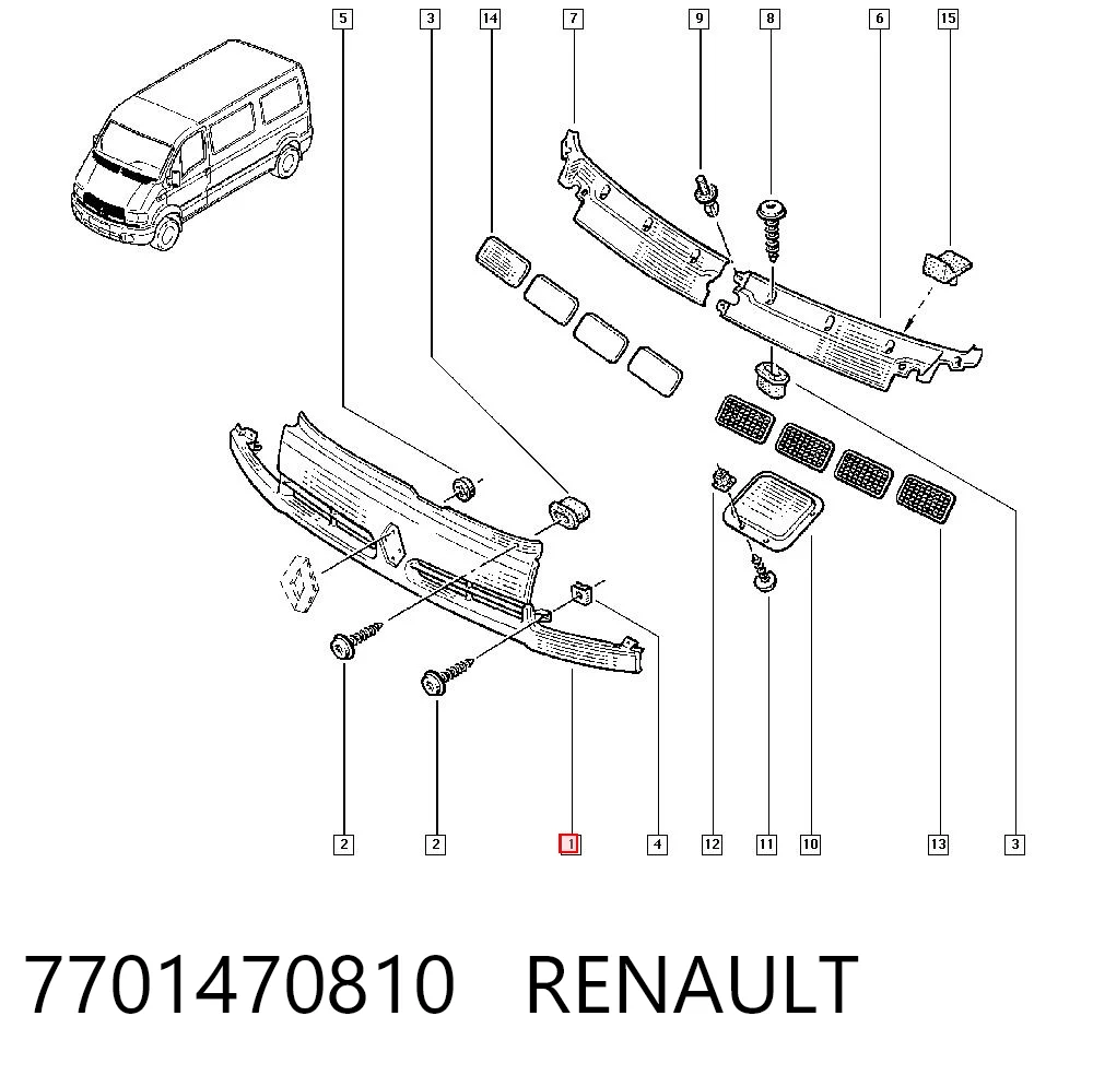 Решітка радіатора 604105R Polcar