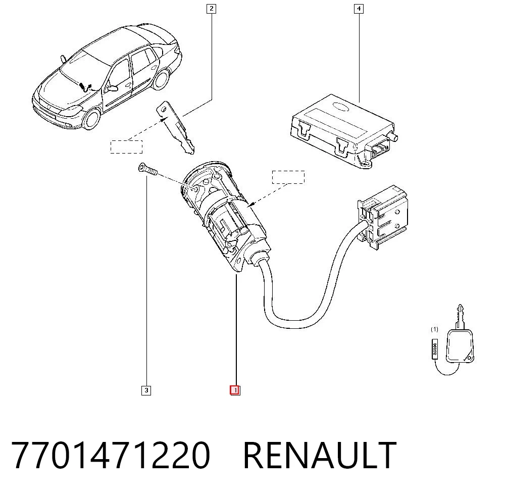 7701471220 Renault (RVI) Замок запалювання