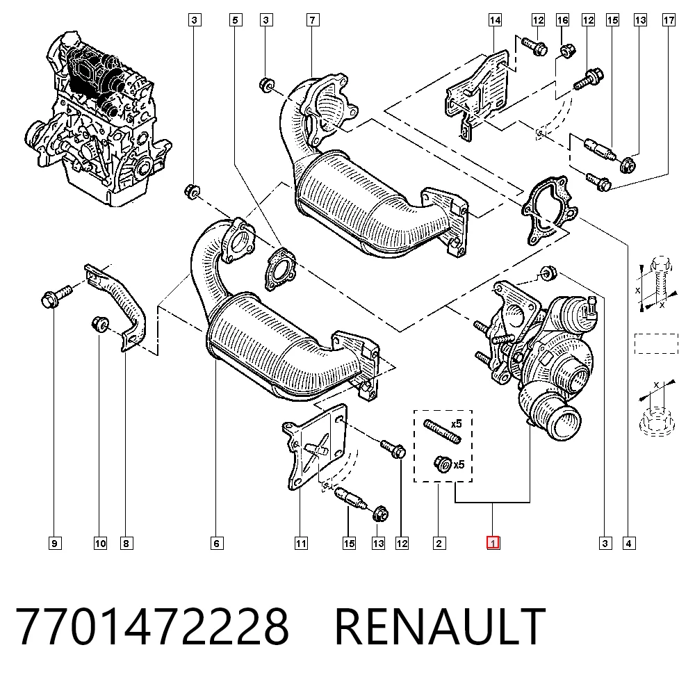 7701472228 Renault (RVI) Турбонаддув