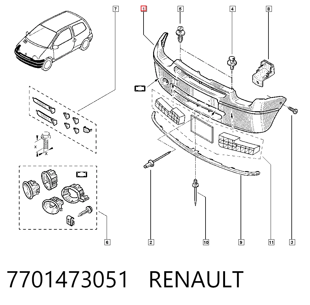 Бампер на авто Polcar 600407J ціна, від 47.37 USD