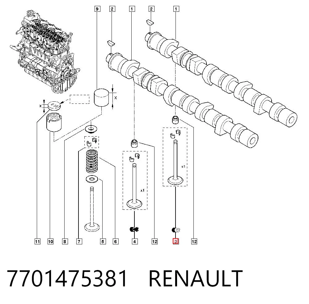 Клапан випускний 6283RCR Freccia