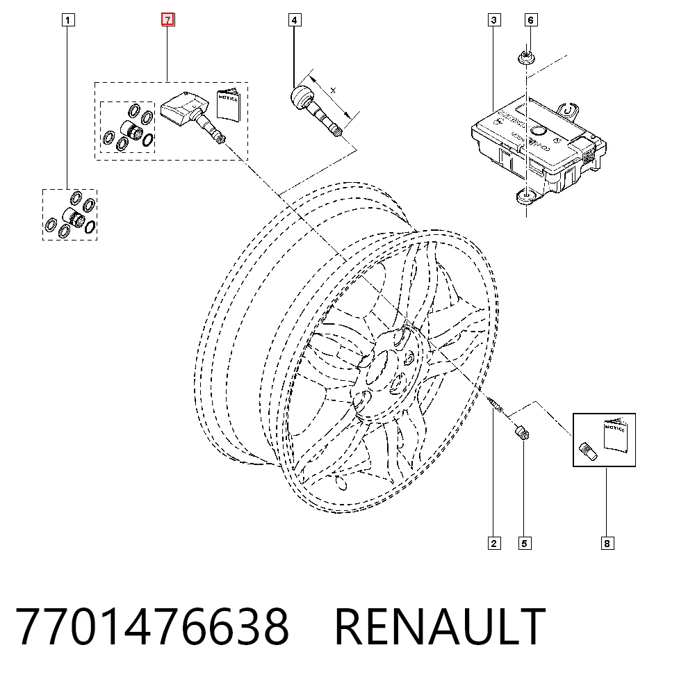 Манометр повітряний Renault Clio III хетчбек (BR01, CR01) (2005 - 2014) ціна, від 39.51 USD