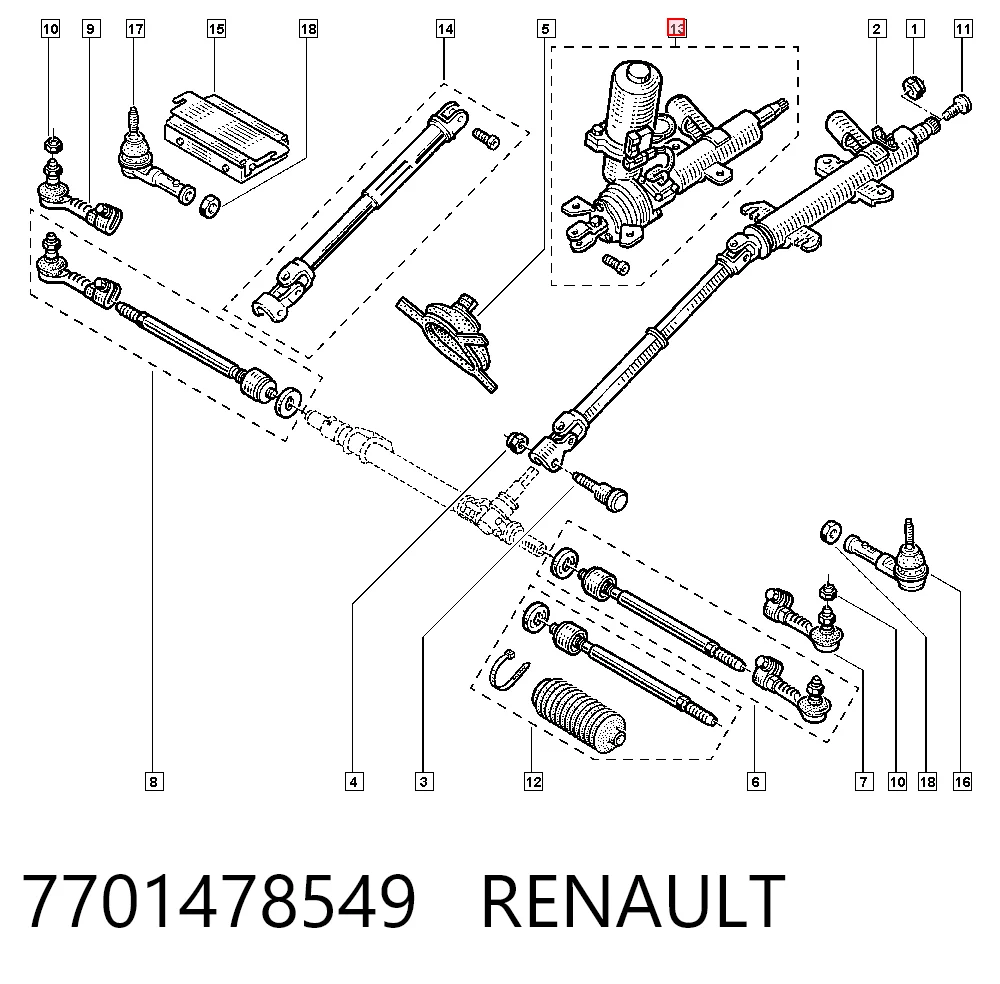  Рульова колонка Renault Twingo 1